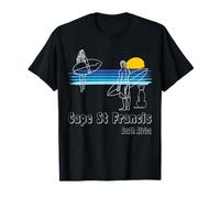 Cape St Francis Sudáfrica, Surf Guy con perro, Surf Beach Camiseta