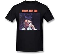 capeclain Aretha Franklin Lady Soul 2015 Poster Unisex 100% Cotton Short-Sleeve T-Shirts Black S