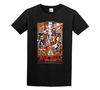 capeclain Art Kill Bill Movie Poster Unisex 100% Cotton Short-Sleeve T-Shirts Black XXL