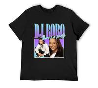 capeclain DJ Bobo 90S Style Eurodance Unisex 100% Cotton Short-Sleeve T-Shirts Black XL