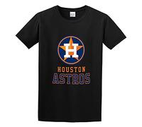 capeclain Houston Astro Black O-Neck 100% Cotton Short Sleeve Unisex T-Shirt XXL