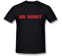 capeclain Mr. Robot Logo Unisex 100% Cotton Short-Sleeve T-Shirts Black XXL