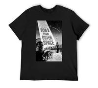 capeclain Plan 9 from Outer Space Poster by Plan 9 Unisex 100% Cotton Short-Sleeve T-Shirts Black XXXL