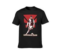 capeclain Real Madrid Unisex 100% Cotton Short-Sleeve T-Shirts Black XL