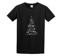 capeclain Snowflake Christmas Tree O-Neck 100% Cotton Short Sleeve Unisex T-Shirt XXL