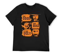 capeclain The Good The Bad & The Ugly Hoody Spaghetti Western Movie UK Post Unisex 100% Cotton Short-Sleeve T-Shirts Black L