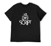 capeclain The Script Band Unisex 100% Cotton Short-Sleeve T-Shirts Black XXXL