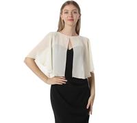 Capelets suaves capas chales y envolturas para vestido de gasa de encogimiento de hombros de la boda capa de cobertura - Dorado - talla única