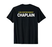 Capellán de policía de aplicación de la Ley Blanco Amarillo Camiseta
