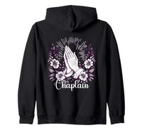 Capellán Manos Orantes Diseño Floral Sudadera con Capucha
