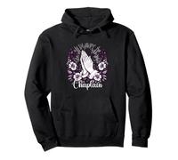 Capellán Manos Orantes Diseño Floral Sudadera con Capucha
