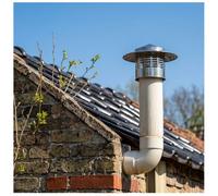 Caperuza de Ventilación Acero Inox 304 Sombrerete para Chimenea Exterior Extractor de Aire Tejado Sombrero Pasatecho(11.8″)