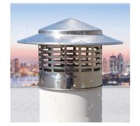 Caperuza de Ventilación Tejado Acero Inox 304 Sombrerete para Chimenea Extractor de Aire Exterior Sombrero Parapioggia Tubo(4.3in/110mm)