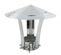 Caperuza salida humos sombrerete antiviento estufa pellet leña tapa terminal tubo chimenea barbacoa antilluvia conducto (80mm Diámetro interior)