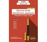 CAPES Anglais 2026 - Épreuve écrite disciplinaire appliquée: Préparation et sujets corrigés (CAPES/AGREGATION)