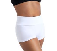 Capezio 126 Team Basic Fold-Over Boyshort, White, EXTRA LARGE