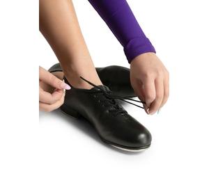 Capezio 443 Black Tic Tap Toe Tap Shoes LH 4 L