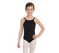 Capezio Big Girls' Team Basic Camisole Leotard W/ Adjustable Straps,Black,L (12-14)