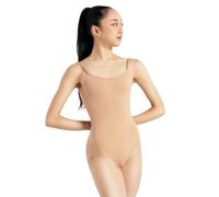 Capezio Camisole Leotard with Adjustable Straps, Light Suntan, L para Mujer
