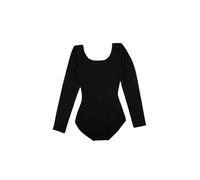 Capezio Long Sleeve Leotard, Leotardo Mujer, Black, XS
