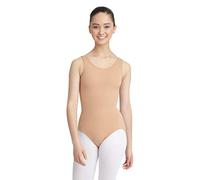 Capezio Maillot sin mangas para mujer, Bronceado claro , Large