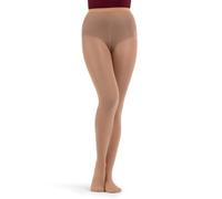 Capezio N14 Ajustado con pies, Suntan, L (Pack de 3) para Mujer
