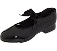 Capezio Mujer N625 Jr. Tyette Zapatos de claqué, Negro (Charol Negro), 8 M US