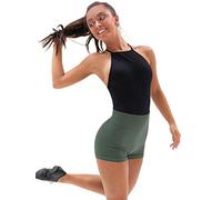Capezio Pantalón Corto sin Costuras para Mujer, Mujer, 11379W, Safari Green, M-L