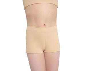 Capezio - Pantalones Cortos para niña, Mujer, Pantalón Corto de Tiro bajo, TB113C-NUDS, Color Carne, S (4-6)