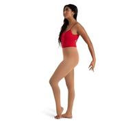 Capezio Self Knit Waist Stirrup Tight - Size Small, Caramel