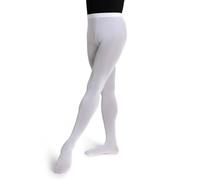 Capezio Studio Mallas básicas para mujer, Blanco, L-XL