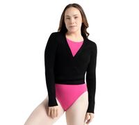 Capezio 11381W Suéter Cruzado, Negro, S para Mujer