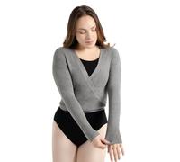 Capezio 11381W Suéter Cruzado, Gris, L para Mujer
