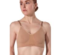 Sujetador ortopédico sin costuras transparente de Capezio, mujer, Seamless Clear Back Bra With Transition Straps, color carne, medium