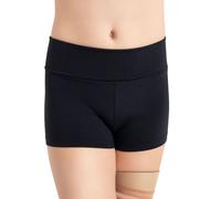 Capezio TB242W Foldover Boyshort para Mujer, Negro, XL