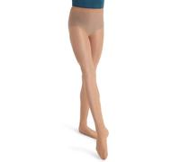Capezio Ultra Shimmery Footed Tight Mallas, Tostadas Ligeras, S Mujeres