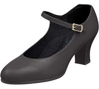 Capezio Women's 2" Character Shoe Dance | Full Grain Leather Upper for Comfort | Ideal for Performances | Elegant Leather Buckle | 10.5M US, 42.5 EU, Black, Perfect for Dancers of All Levels