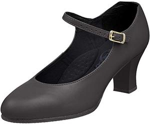 Capezio Women's 2" Character Shoe Dance | Full Grain Leather Upper for Comfort | Ideal for Performances | Elegant Leather Buckle | 10.5M US, 42.5 EU, Black, Perfect for Dancers of All Levels