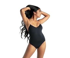 Capezio Women's Classic Camisole Leotard with Adjustable Straps - Comfortable Scoop Neck Design for Gymnastics, Moderate V-Back, Full Front Lining for Support, Black, Extra Large