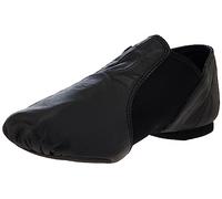 Capezio Women's E Series Jazz Slip-on Shoe - Comfortable Black Leather with Neoprene Arch Support, Slip-On Design for Quick Changes, Soft Cotton Lining, 46M EU, 13.5M, Black