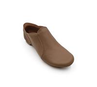 Capezio Women's E Series Jazz Slip-on Shoe - Comfortable Black Leather with Neoprene Arch Support, Slip-On Design for Quick Changes, Soft Cotton Lining, 47M EU, 14M, Caramel