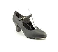 : Capezio Women's Manhattan Xtreme Tap Shoe - Leather-Wrapped Contoured Heel, Pre-Attached TeleTone Taps, Comfortable Fit for Dancers, Ideal for Performance, 10 M US,42 EU, Black