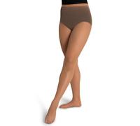 Capezio Women's Professional Fishnet Tight with 1" Elasticized Waistband - Soft Nylon Sock Lining for Comfort, Solid Foot Pads, Perfect for Dance, Toasted Almond, Small