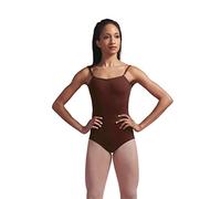 Capezio Women's Team Basic Camisole Leotard - Adjustable Straps for Custom Fit, Moderate V Front and Back, Full Lining for Comfort, Durable Double-Stitched Seams, Espresso, Small