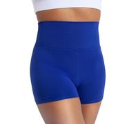 Capezio Women's Team Basic High Waisted Short, Royal Blue, Small