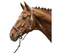 Cabezada de cuadras HKM Leather Head Collar Soft - Black / Full