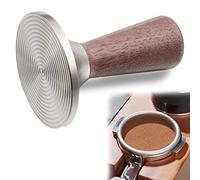 CAPFEI Tamper de café 53mm con ranuras 3D de acero inoxidable para una extracción perfecta, Tamper de espresso 53,3mm para portafiltros Sage/Breville de 54mm