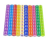 Capgoost 100 Piezas Juego de Dados, Dados de Colores de 12 mm, pequeños Dados Circulares Transparentes Que Son Resistentes y duraderos, Actividades de Fiesta, Temas de Casino, etc.