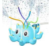 Capgoost Aspersor De Agua Para Niños Al Aire Libre, Juguete De Agua Para Niños, Aspersor De Agua Para Jardín, Rociador De Césped De Pulpo Para Niños, Juguete De Baño Para Exteriores, Azul Y Rosa
