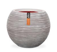 Capi Europe - Jarrón Bola Rib NL - 62x48 - Marfil - Apertura Ø40 - Maceta para Uso Interior y Exterior - Made in Holland - KOFI271